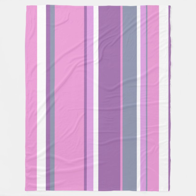 Couverture Polaire Lilac rayures (Devant)