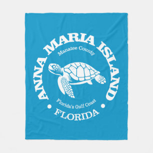 Couverture Polaire L'île Anna Maria (tortue de mer)