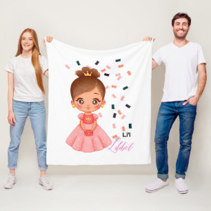 Couverture Polaire Lilibet Nommé Peach Princess Dons pour filles