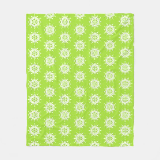 Couverture Polaire Lime Mandala (Devant)