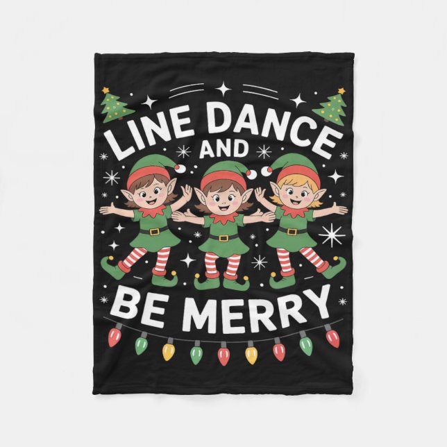 Couverture Polaire Line Dance Est L'Esprit De Noël (Devant)