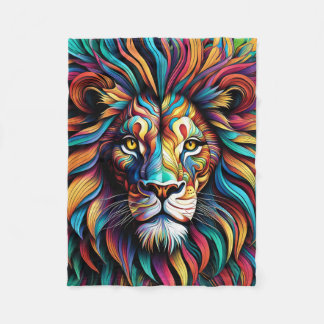 COUVERTURE POLAIRE LION ABSTRAIT BLANKET