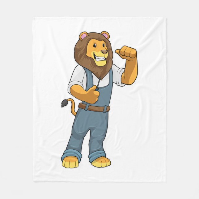 Couverture Polaire Lion comme tournevis de Handyman (Devant)