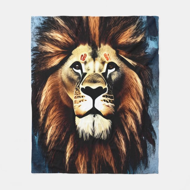 Couverture Polaire Lion d'Afrique sauvage d'Artsy (Devant)
