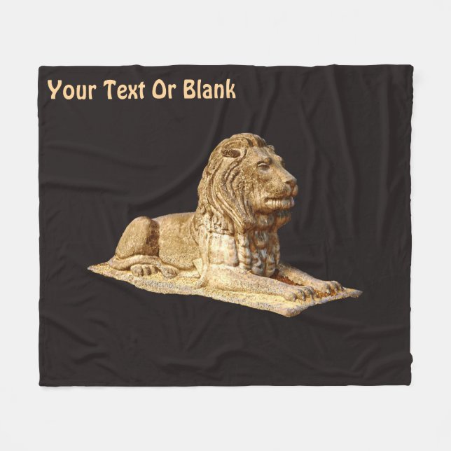 Couverture Polaire Lion de pierre (Devant (Horizontal))