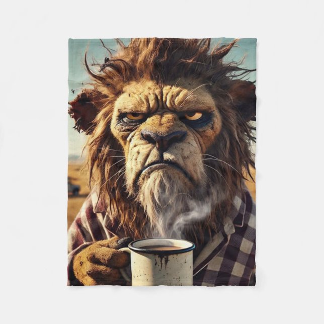 Couverture Polaire Lion du matin (Devant)