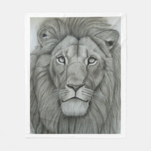 Couverture Polaire Lion Majestueux