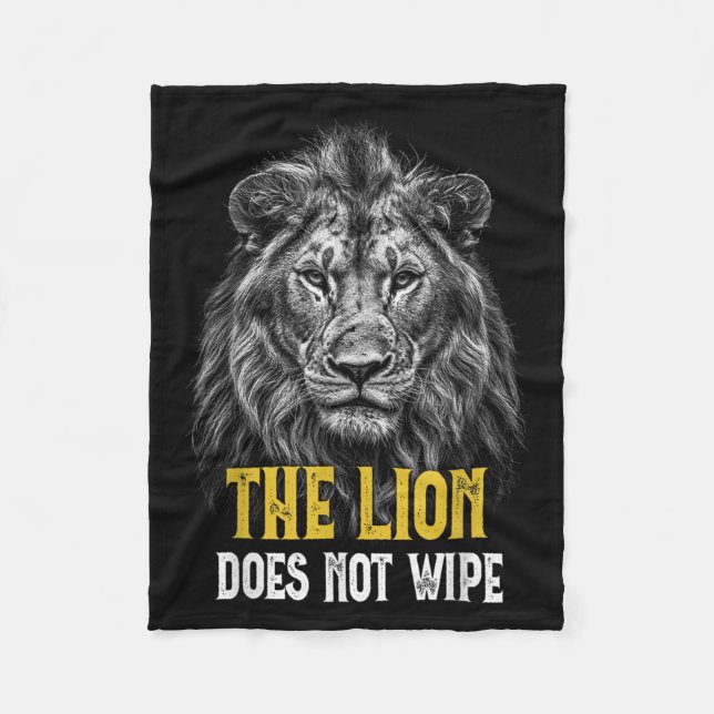 Couverture Polaire Lion ne essuie pas - Drôle Mème Lion (Devant)