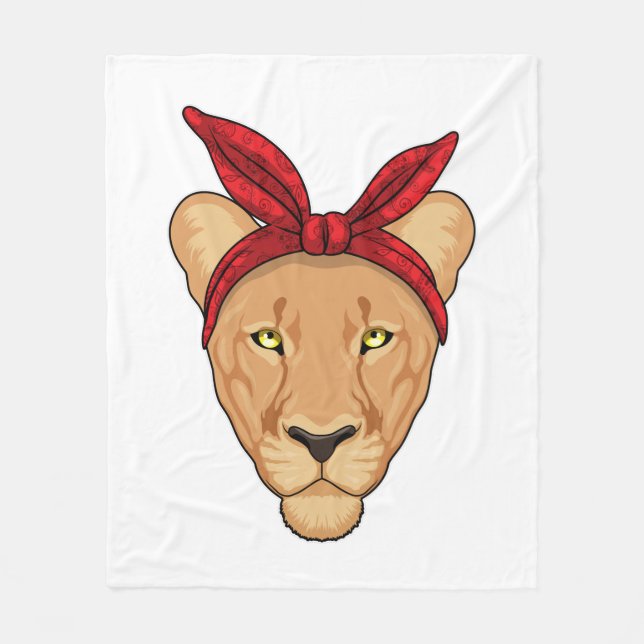 Couverture Polaire Lioness with bandana (Devant)