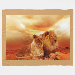 Couverture Polaire Lions