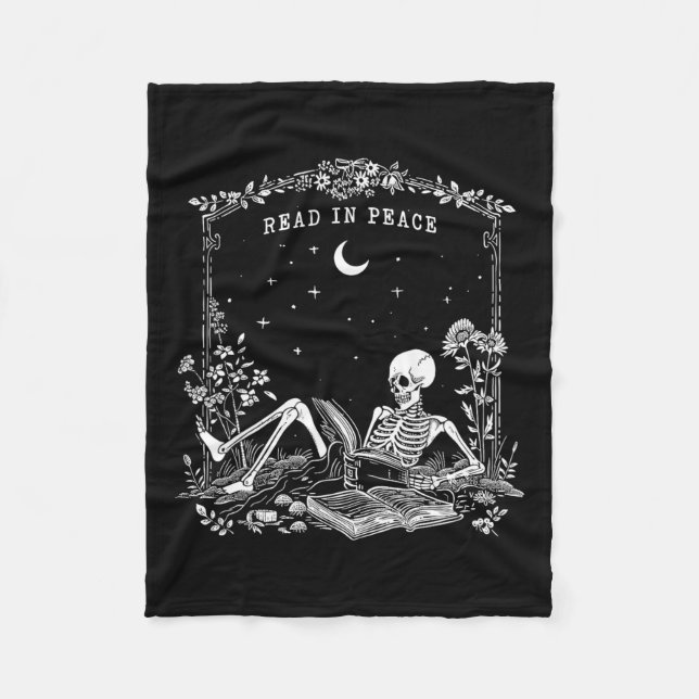 Couverture Polaire Lire En Paix Enseignant Éffrayant Skeleton Trick T (Devant)