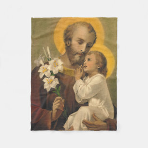 Couverture Polaire Lis de Jésus de bébé de St Joseph