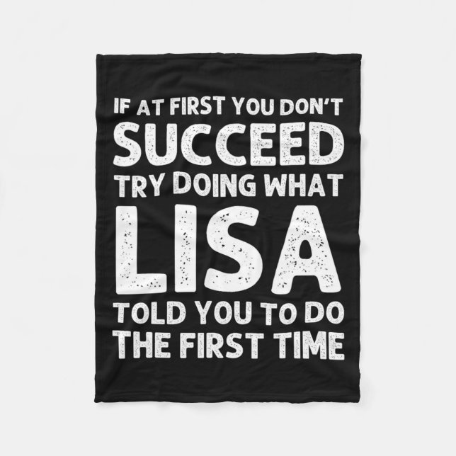 Couverture Polaire Lisa Name D Birthday Funny Christmas Jo  (Devant)