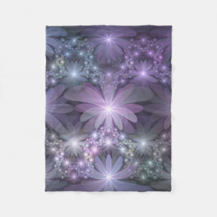 Couverture Polaire Lit de fleurs Art Fractal Abstrait tendance brilla