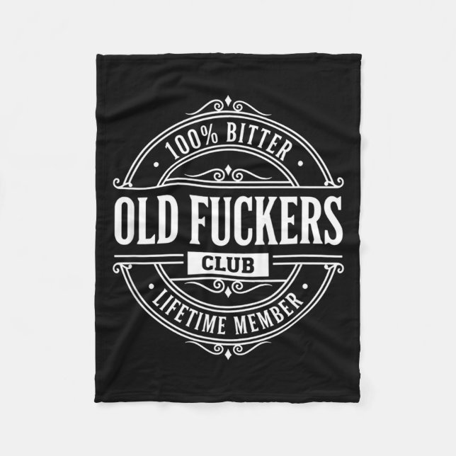 Couverture Polaire Literary Humor 100% Bitter Old Forers Club Lifetim (Devant)