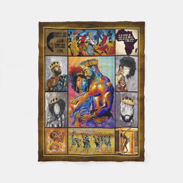 Couverture Polaire Literie King Queen African Culture (Devant)