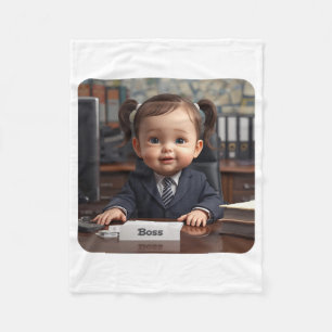 Couverture Polaire « Little Baby Boss   T-shirt drôle pour tout-petit
