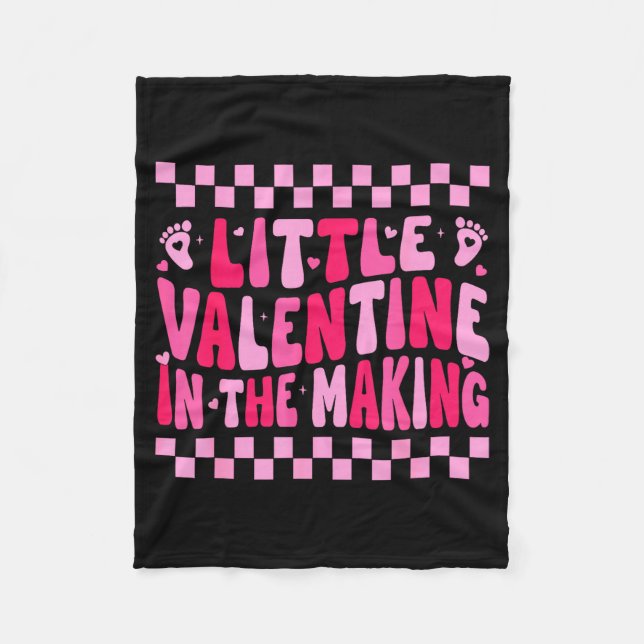 Couverture Polaire Little Valentine In The Making Valentines Day Preg (Devant)