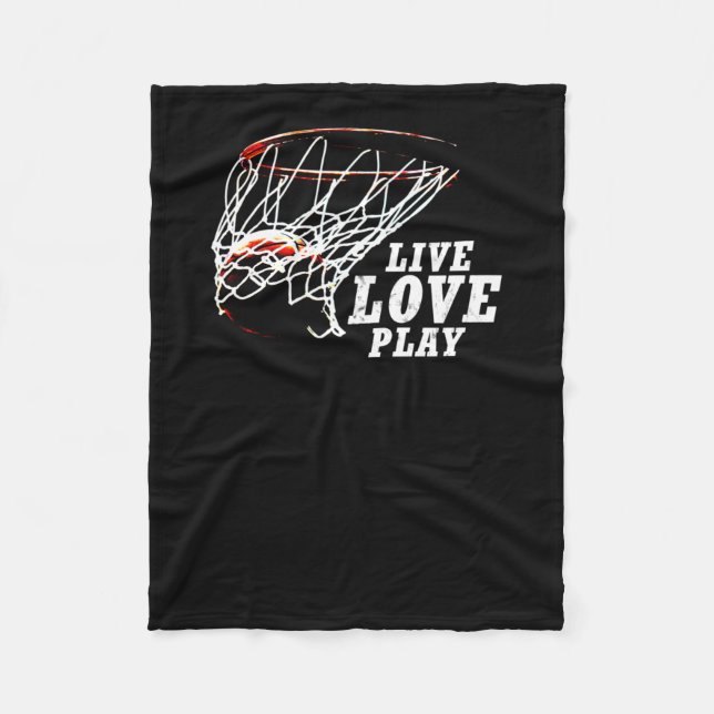 Couverture Polaire Live Love Play Basketball By Subgirl (Devant)