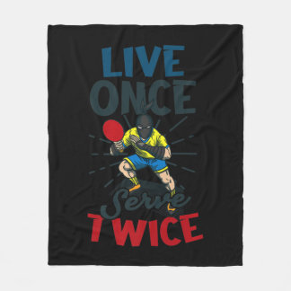 Couverture Polaire Live Once Sert Deux fois Design Tennis De Table