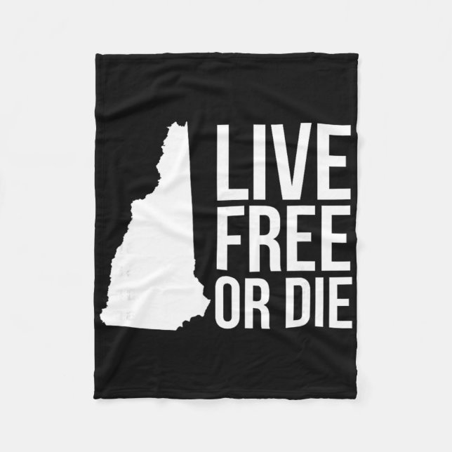 Couverture Polaire Live Or Die Nh Motto New Hampshire Map  (Devant)