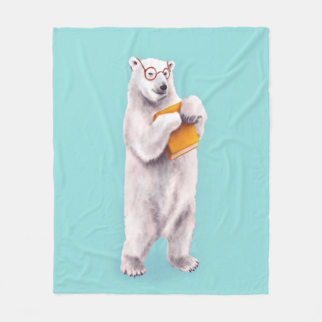 Couverture Polaire Livre d'ours polaire Lover Nerdy (Devant)