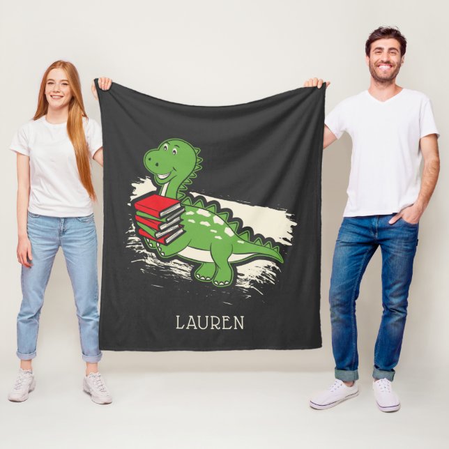 Couverture Polaire Livre Nerd Dinosaur Cute Novelité (En situation)