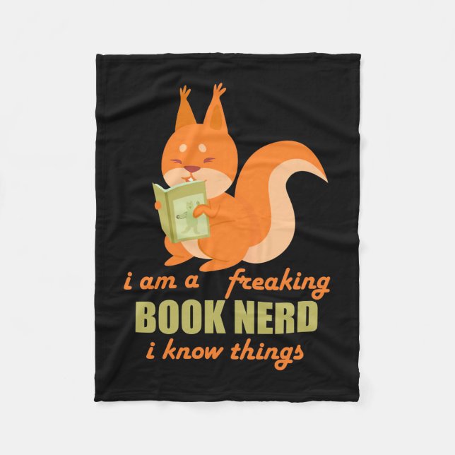 Couverture Polaire Livre Nerd écureuil (Devant)
