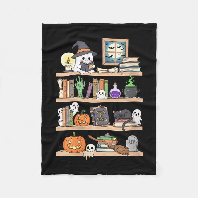 Couverture Polaire Livres d'Halloween pour femmes fantôme  (Devant)