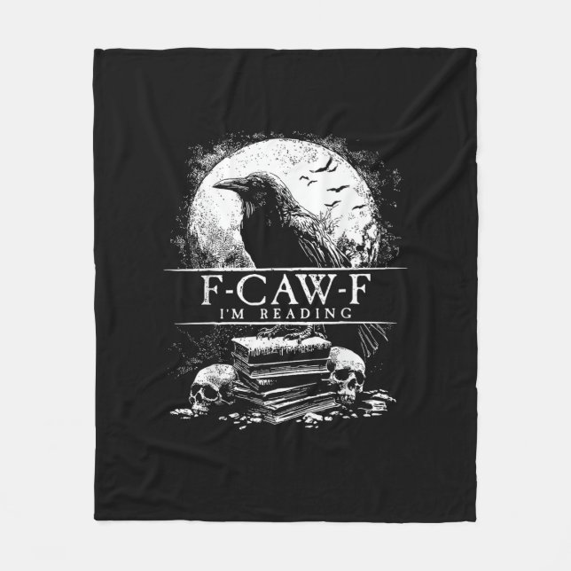 Couverture Polaire Livres drôles F-Caw-F Crânes Gothiques (Devant)