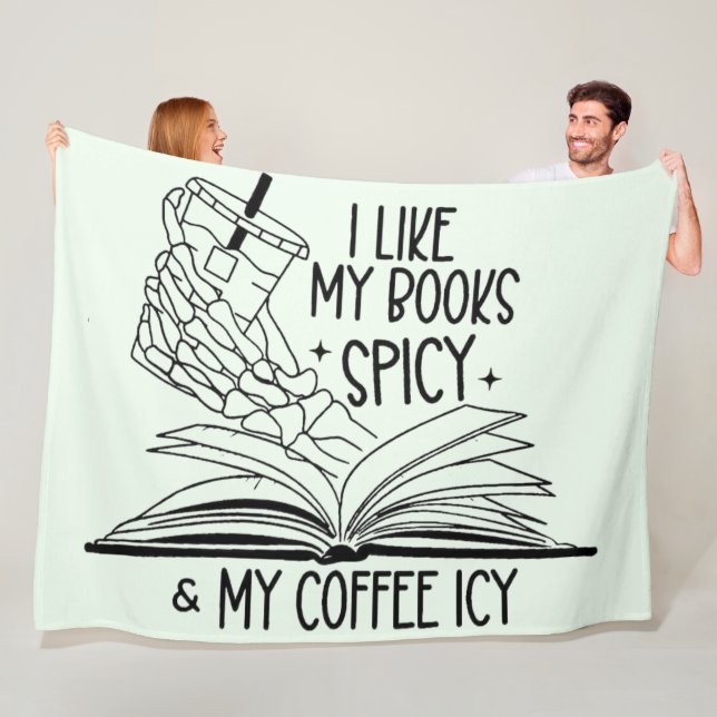 Couverture Polaire Livres épicés et café Icy (En situation)