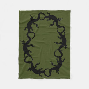 Couverture Polaire Lizard Blanket Cool Lizard Art Fleece Blanche