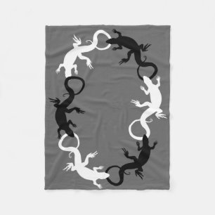 Couverture Polaire Lizard Blanket Cool Lizard Art Fleece Blanche