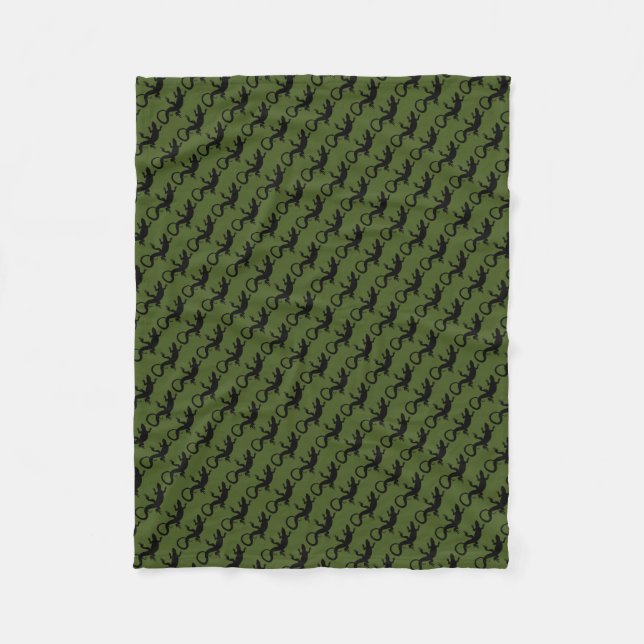 Couverture Polaire Lizard Blanket Cool Lizard Art Fleece Blanche (Devant)