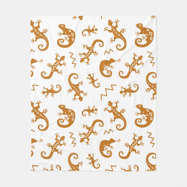 Couverture Polaire Lizards et caméléons motif sans soudure (Devant)