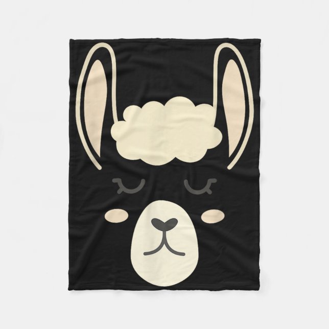 Couverture Polaire Llama Face drôle Costume d'Halloween Alpacas (Devant)