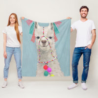 Llama ornée - Blanc