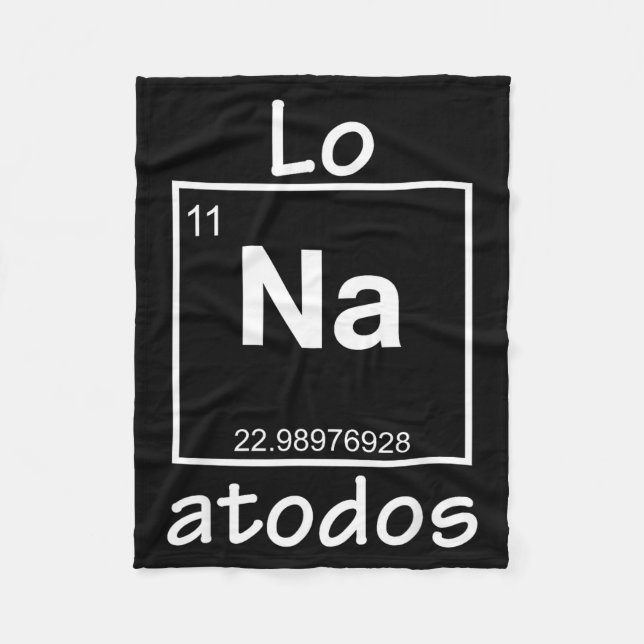 Couverture Polaire Lo Na Atodos - Spanish Chemistry Periodic Table So (Devant)