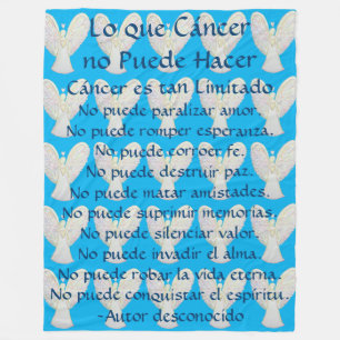 Couverture Polaire Lo que Cáncer no Puede Hacer Angel Chemo Blanches