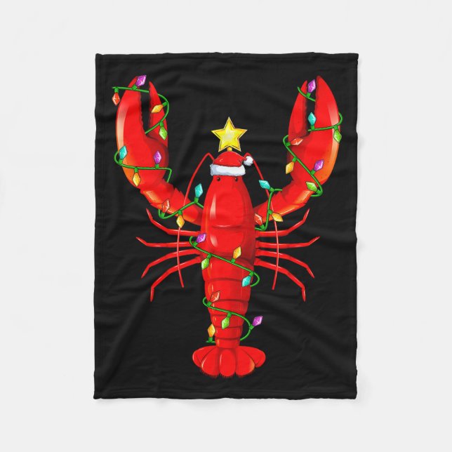 Couverture Polaire Lobster Lighting Xmas Tree Matching Lobster Christ (Devant)