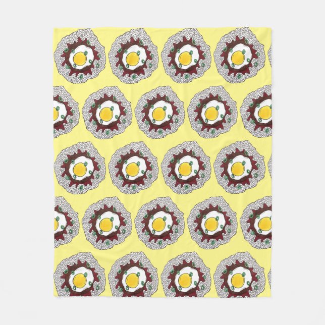 Couverture Polaire Loco Moco Cuisine hawaïenne Nourriture Riz Hamburg (Devant)