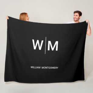 Couverture Polaire Logo de marque noire Entreprise