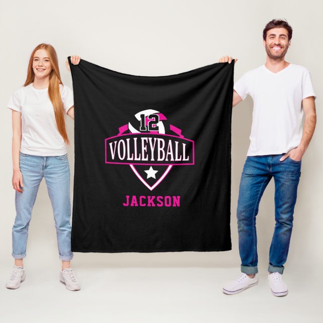 Couverture Polaire Logo de volley-ball avec numéro DO-IT-YOURSELF - R (En situation)