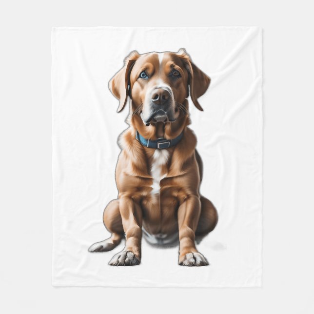 Couverture Polaire logo design t-shirt chien (Devant)