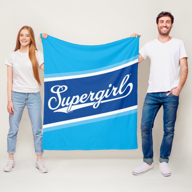 Couverture Polaire Logo du nom étoilé Supergirl Baseball (En situation)