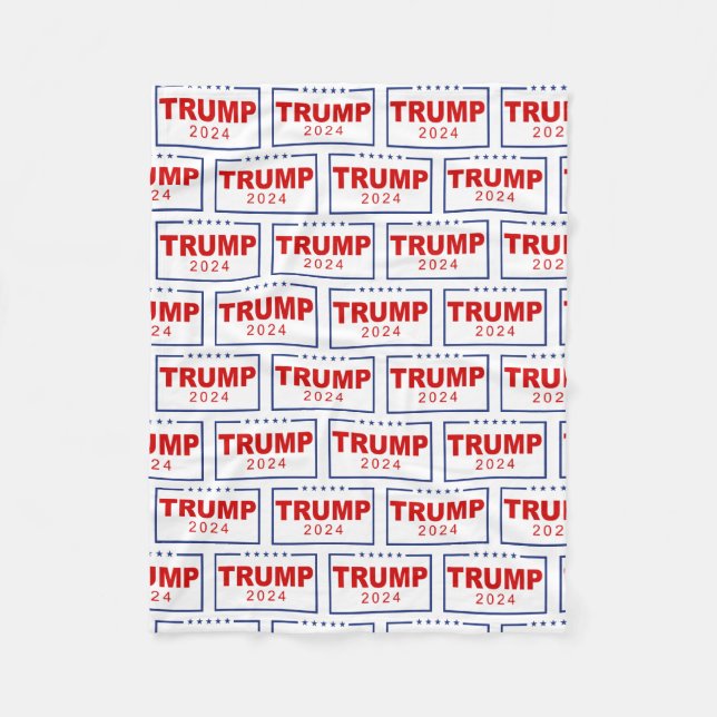 Couverture Polaire Logo du rectangle classique Trump 2024 (Devant)
