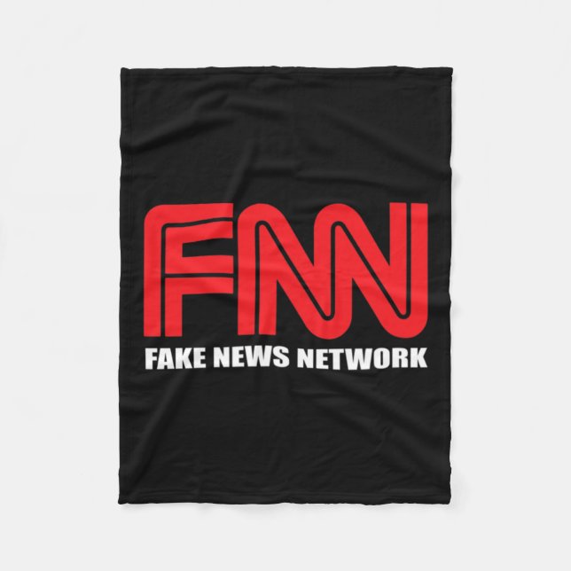 Couverture Polaire Logo Fnn Fake News Network Funny Trump (Devant)