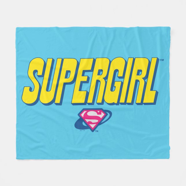 Couverture Polaire Logo Pop Supergirl (Devant (Horizontal))