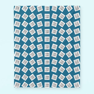 Couverture Polaire Logo unique ou Motif d'image Bleu (modifiable)