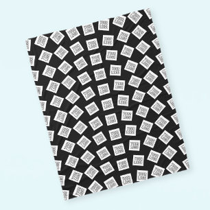 Couverture Polaire Logo unique ou Motif d'image Noir (modifiable)